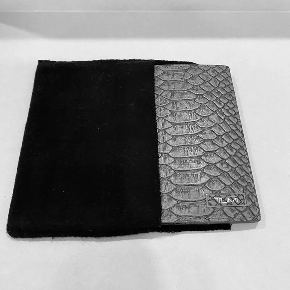 TUMI Metallic Snakeskin Passport/Travel Holder with Cover